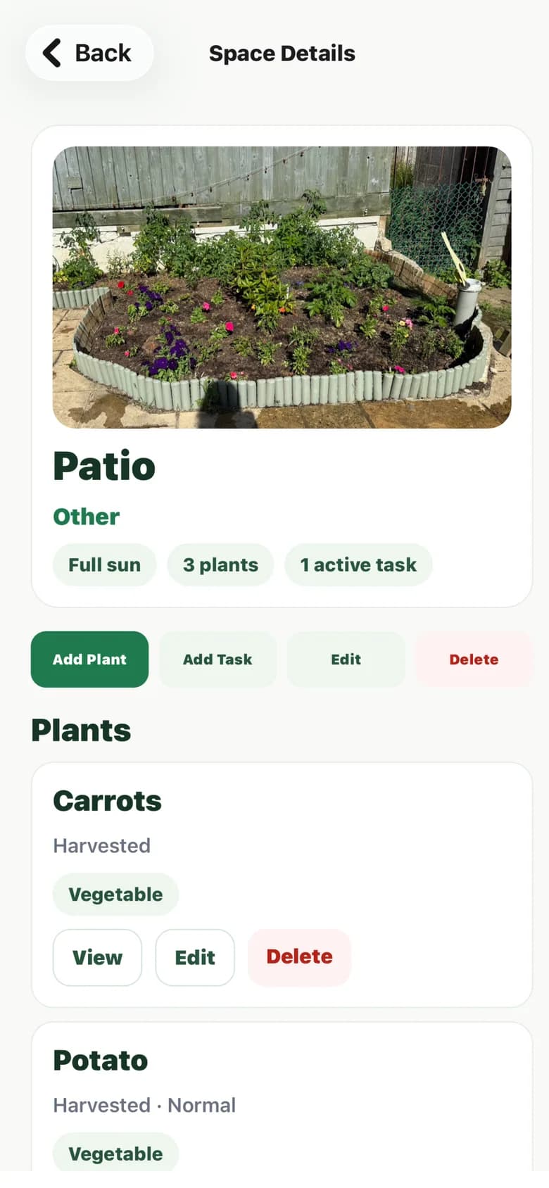 Plotly plant detail and care notes