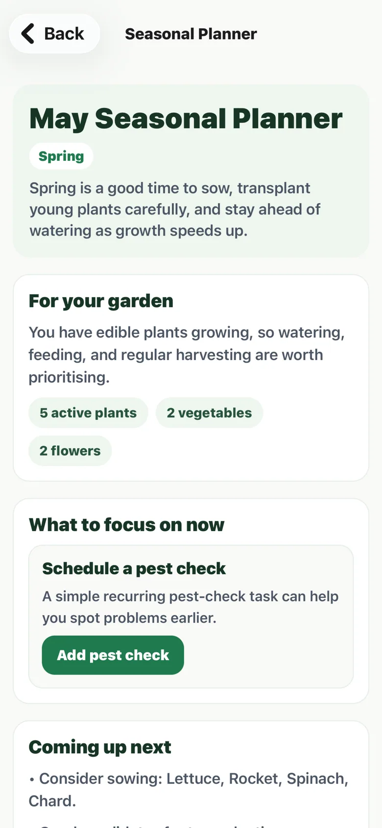 Plotly garden planner overview on iPhone