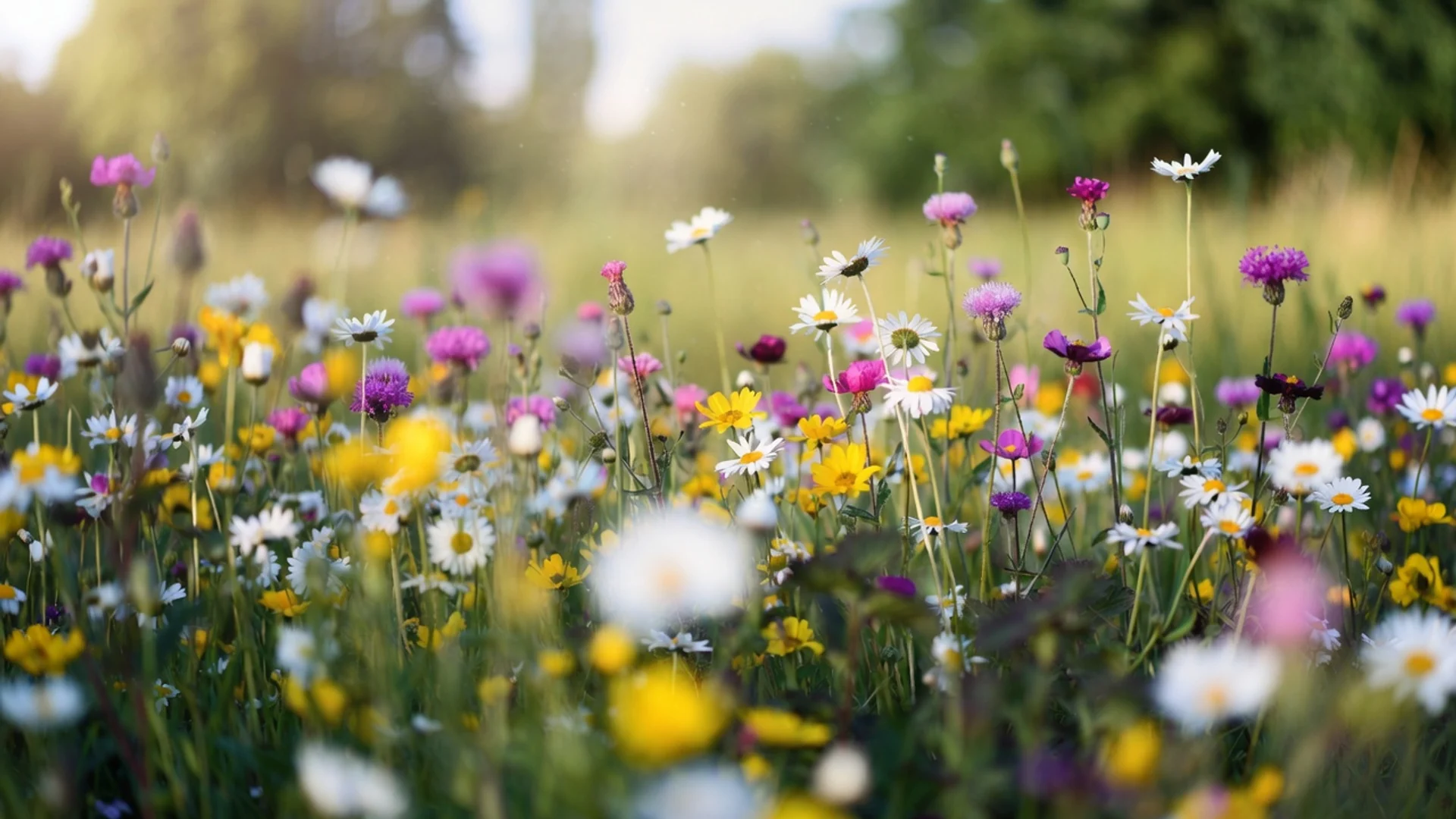 A varied patch of flowers creating food and structure for wildlife